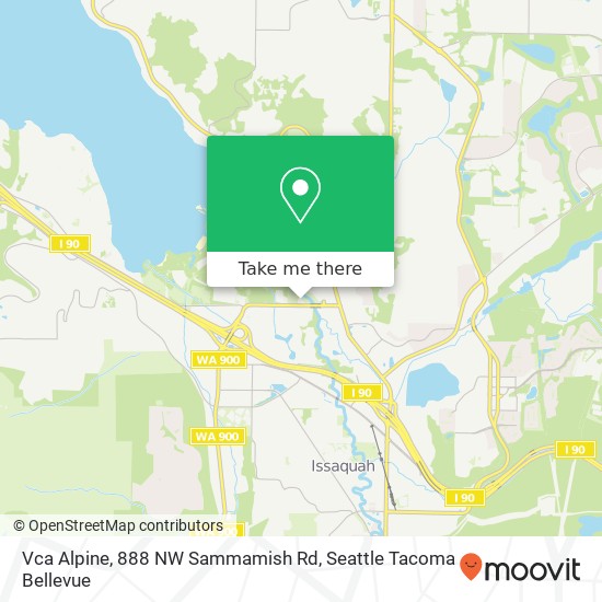 Vca Alpine, 888 NW Sammamish Rd map