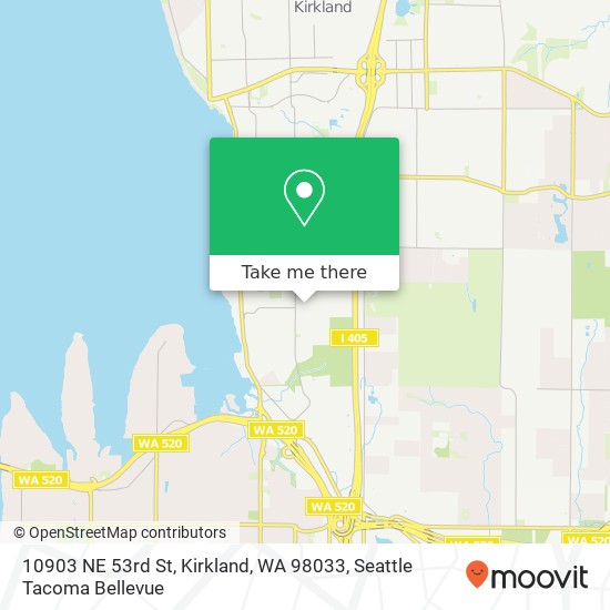 Mapa de 10903 NE 53rd St, Kirkland, WA 98033