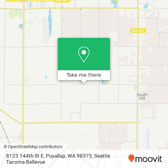 Mapa de 8123 144th St E, Puyallup, WA 98375