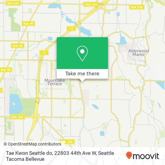 Tae Kwon Seattle do, 22803 44th Ave W map