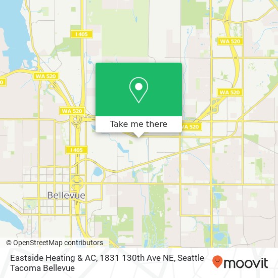Mapa de Eastside Heating & AC, 1831 130th Ave NE