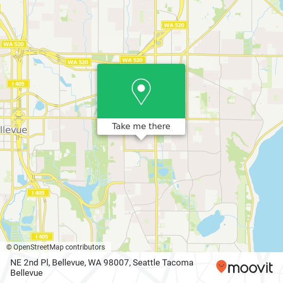 NE 2nd Pl, Bellevue, WA 98007 map