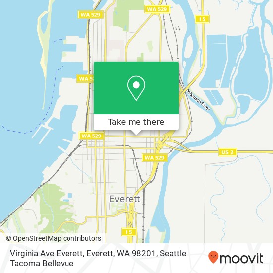 Mapa de Virginia Ave Everett, Everett, WA 98201