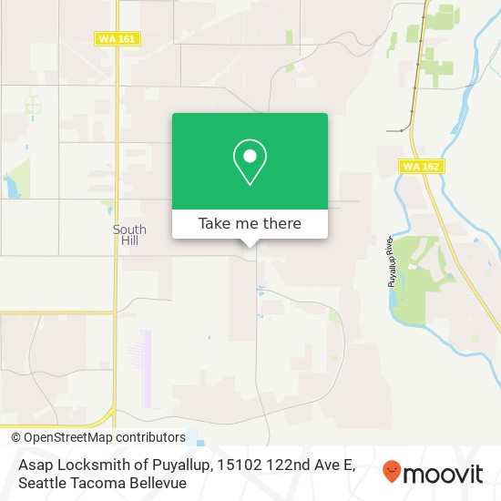Mapa de Asap Locksmith of Puyallup, 15102 122nd Ave E