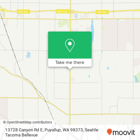 Mapa de 13728 Canyon Rd E, Puyallup, WA 98373