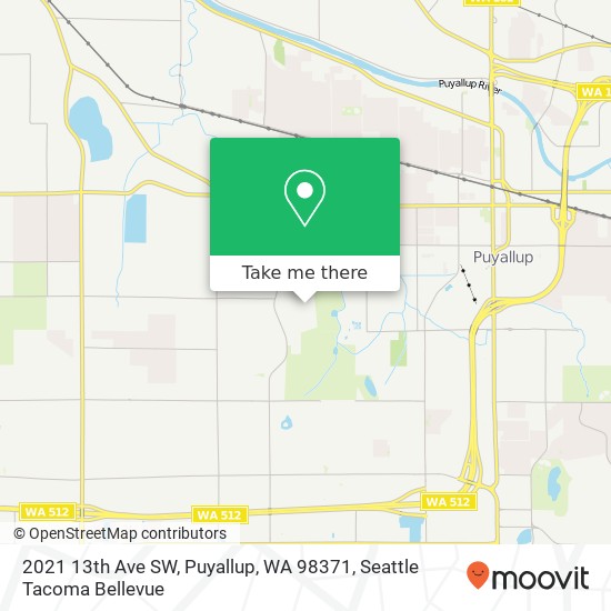 Mapa de 2021 13th Ave SW, Puyallup, WA 98371