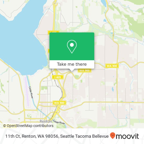 Mapa de 11th Ct, Renton, WA 98056