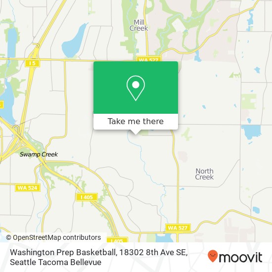 Washington Prep Basketball, 18302 8th Ave SE map