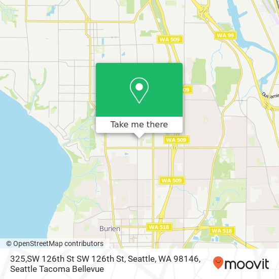 Mapa de 325,SW 126th St SW 126th St, Seattle, WA 98146