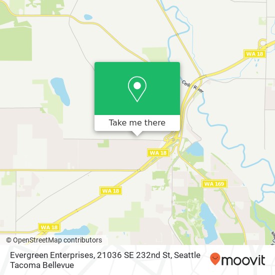 Mapa de Evergreen Enterprises, 21036 SE 232nd St