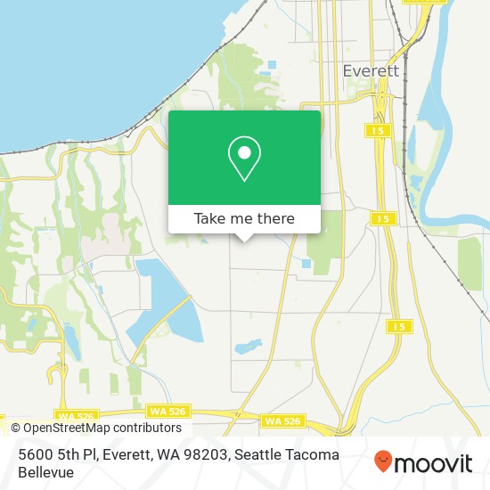 Mapa de 5600 5th Pl, Everett, WA 98203