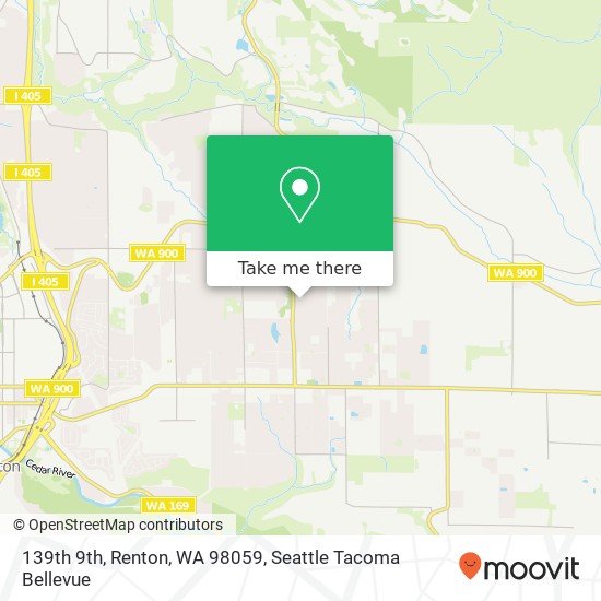 Mapa de 139th 9th, Renton, WA 98059