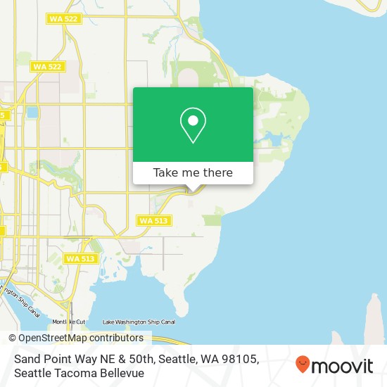 Sand Point Way NE & 50th, Seattle, WA 98105 map