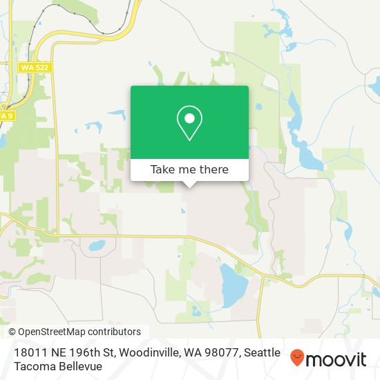 Mapa de 18011 NE 196th St, Woodinville, WA 98077