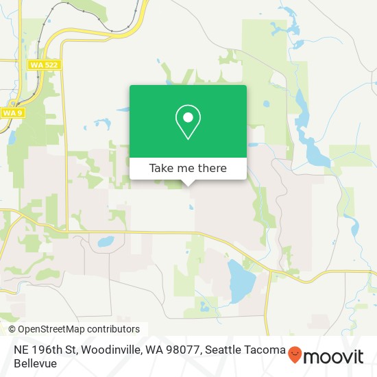 Mapa de NE 196th St, Woodinville, WA 98077