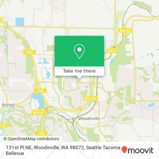 Mapa de 131st Pl NE, Woodinville, WA 98072