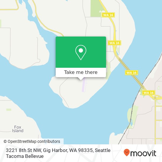 Mapa de 3221 8th St NW, Gig Harbor, WA 98335