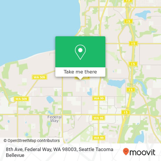 8th Ave, Federal Way, WA 98003 map