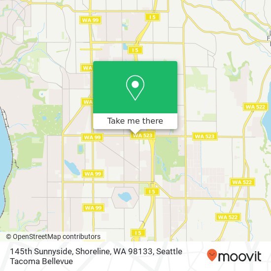 Mapa de 145th Sunnyside, Shoreline, WA 98133