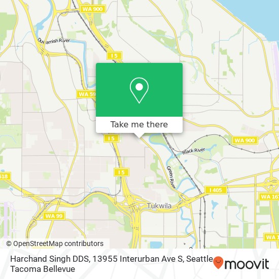 Mapa de Harchand Singh DDS, 13955 Interurban Ave S