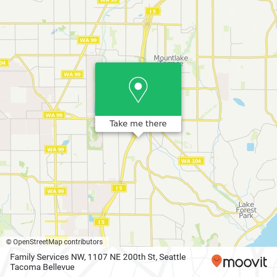 Mapa de Family Services NW, 1107 NE 200th St