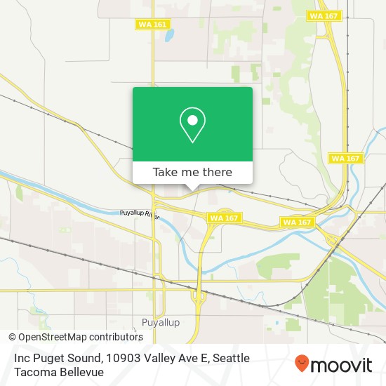 Inc Puget Sound, 10903 Valley Ave E map