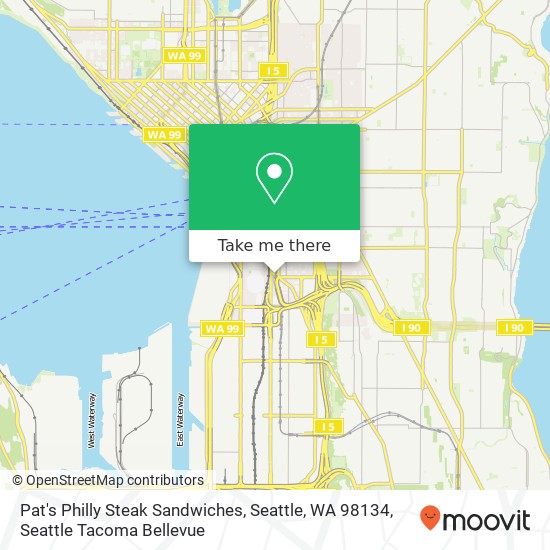 Pat's Philly Steak Sandwiches, Seattle, WA 98134 map
