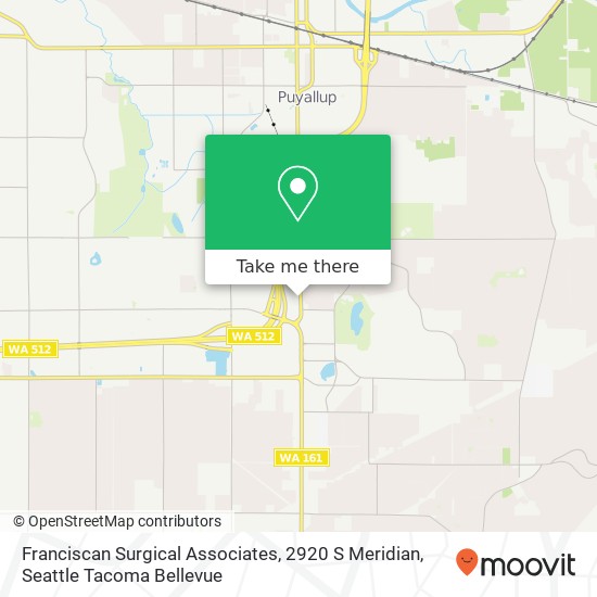 Mapa de Franciscan Surgical Associates, 2920 S Meridian