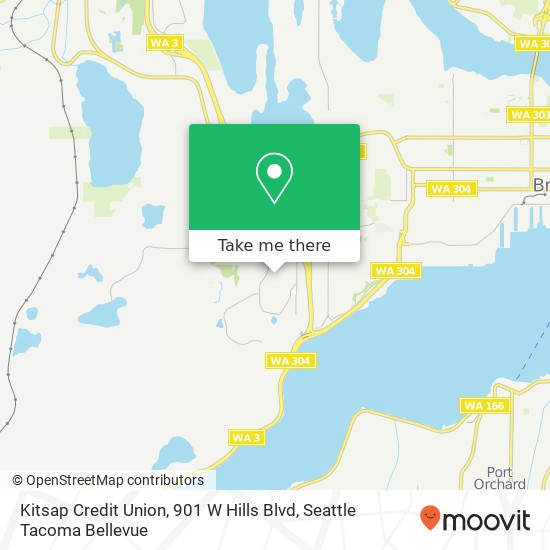 Mapa de Kitsap Credit Union, 901 W Hills Blvd