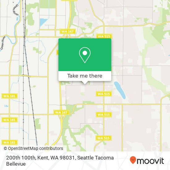 Mapa de 200th 100th, Kent, WA 98031