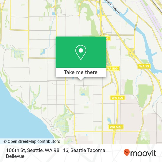Mapa de 106th St, Seattle, WA 98146