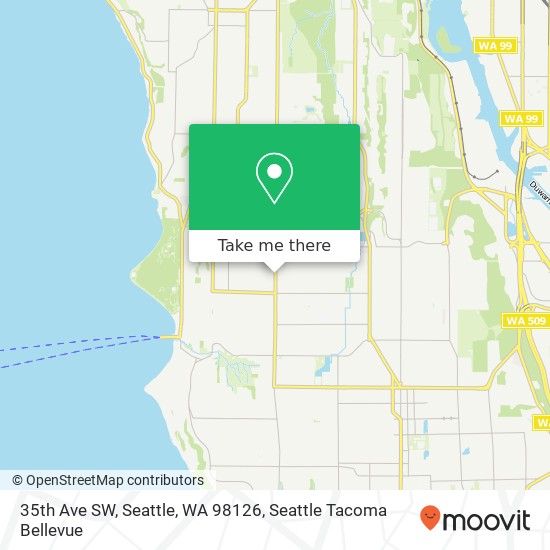 Mapa de 35th Ave SW, Seattle, WA 98126