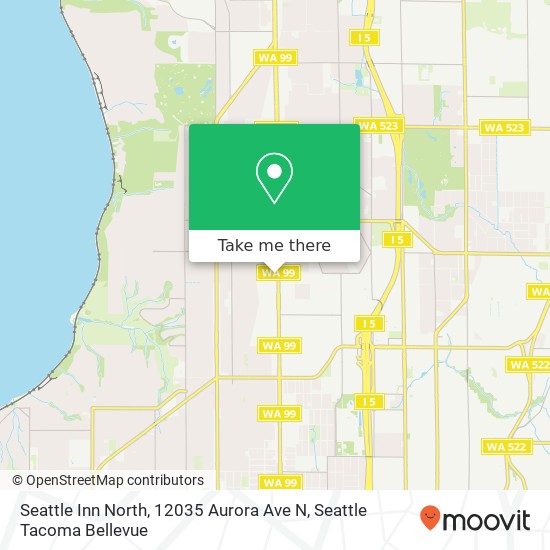 Mapa de Seattle Inn North, 12035 Aurora Ave N