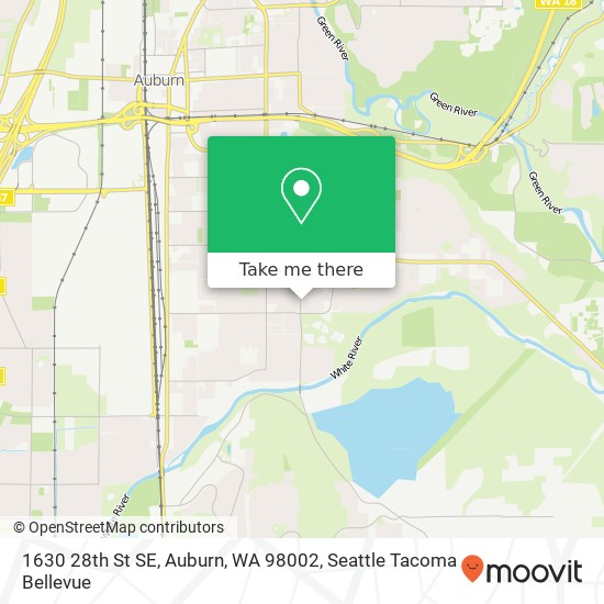 Mapa de 1630 28th St SE, Auburn, WA 98002