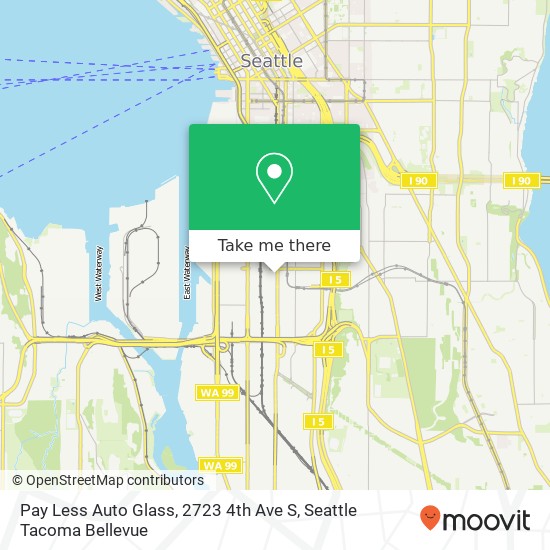 Pay Less Auto Glass, 2723 4th Ave S map