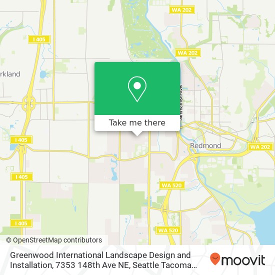 Mapa de Greenwood International Landscape Design and Installation, 7353 148th Ave NE