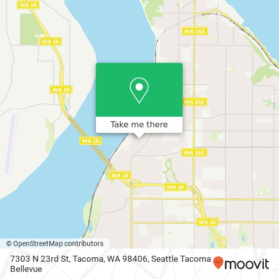 Mapa de 7303 N 23rd St, Tacoma, WA 98406