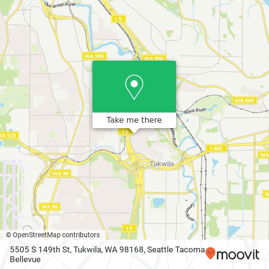 Mapa de 5505 S 149th St, Tukwila, WA 98168