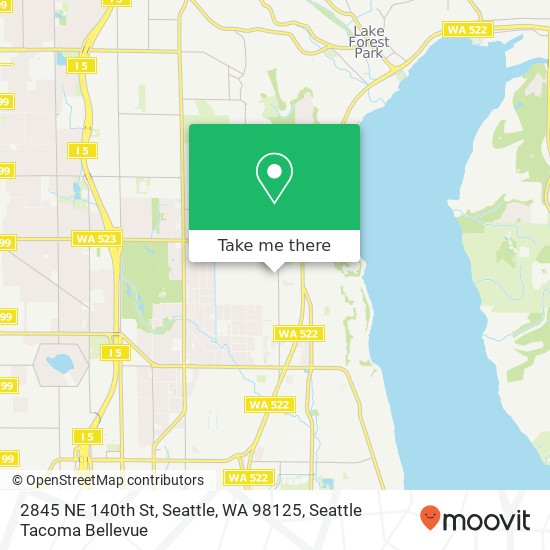 Mapa de 2845 NE 140th St, Seattle, WA 98125