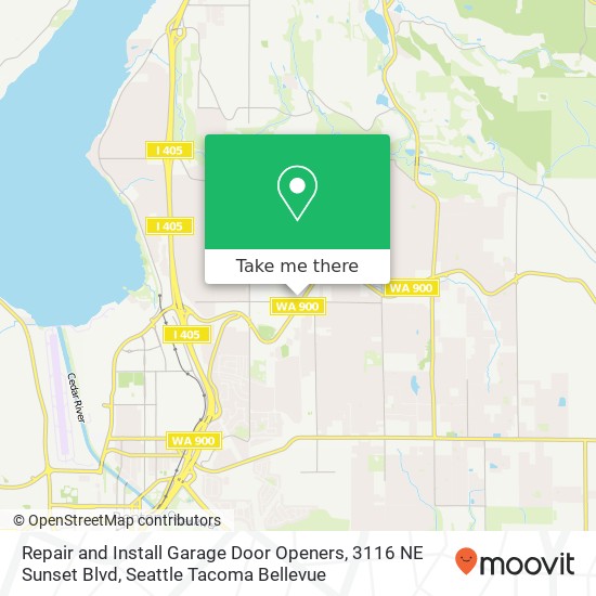 Mapa de Repair and Install Garage Door Openers, 3116 NE Sunset Blvd