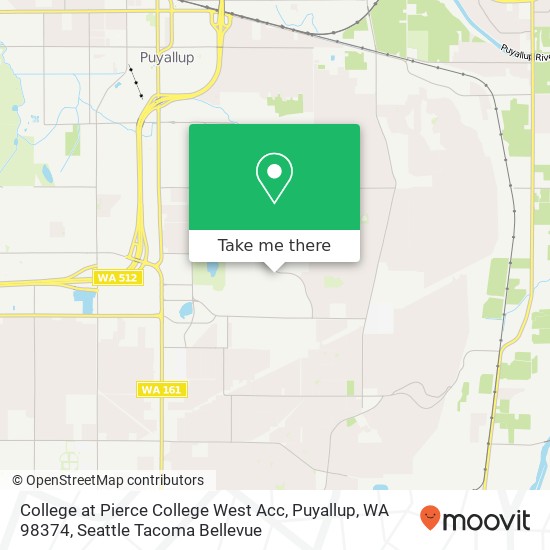 College at Pierce College West Acc, Puyallup, WA 98374 map