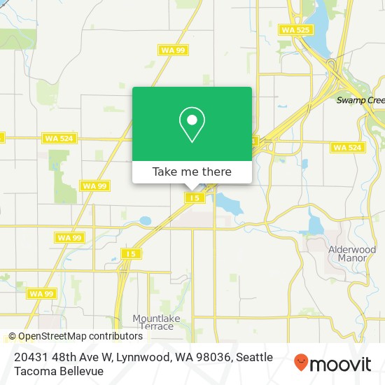 Mapa de 20431 48th Ave W, Lynnwood, WA 98036