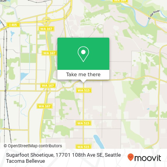 Mapa de Sugarfoot Shoetique, 17701 108th Ave SE