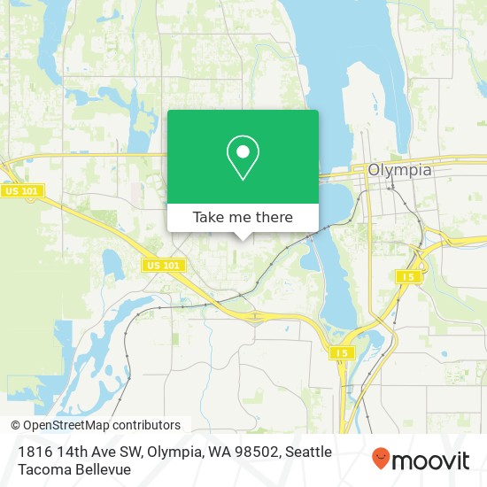 Mapa de 1816 14th Ave SW, Olympia, WA 98502