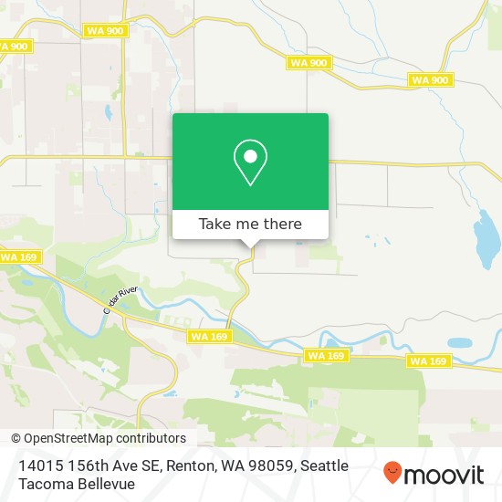 Mapa de 14015 156th Ave SE, Renton, WA 98059