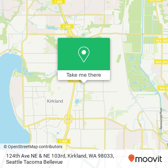 124th Ave NE & NE 103rd, Kirkland, WA 98033 map