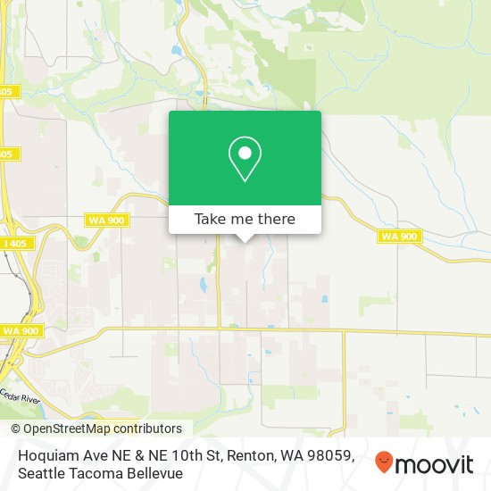 Mapa de Hoquiam Ave NE & NE 10th St, Renton, WA 98059