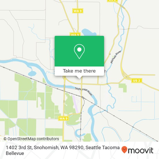 Mapa de 1402 3rd St, Snohomish, WA 98290