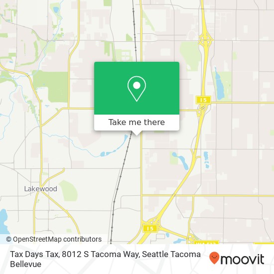 Mapa de Tax Days Tax, 8012 S Tacoma Way