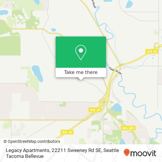 Mapa de Legacy Apartments, 22211 Sweeney Rd SE